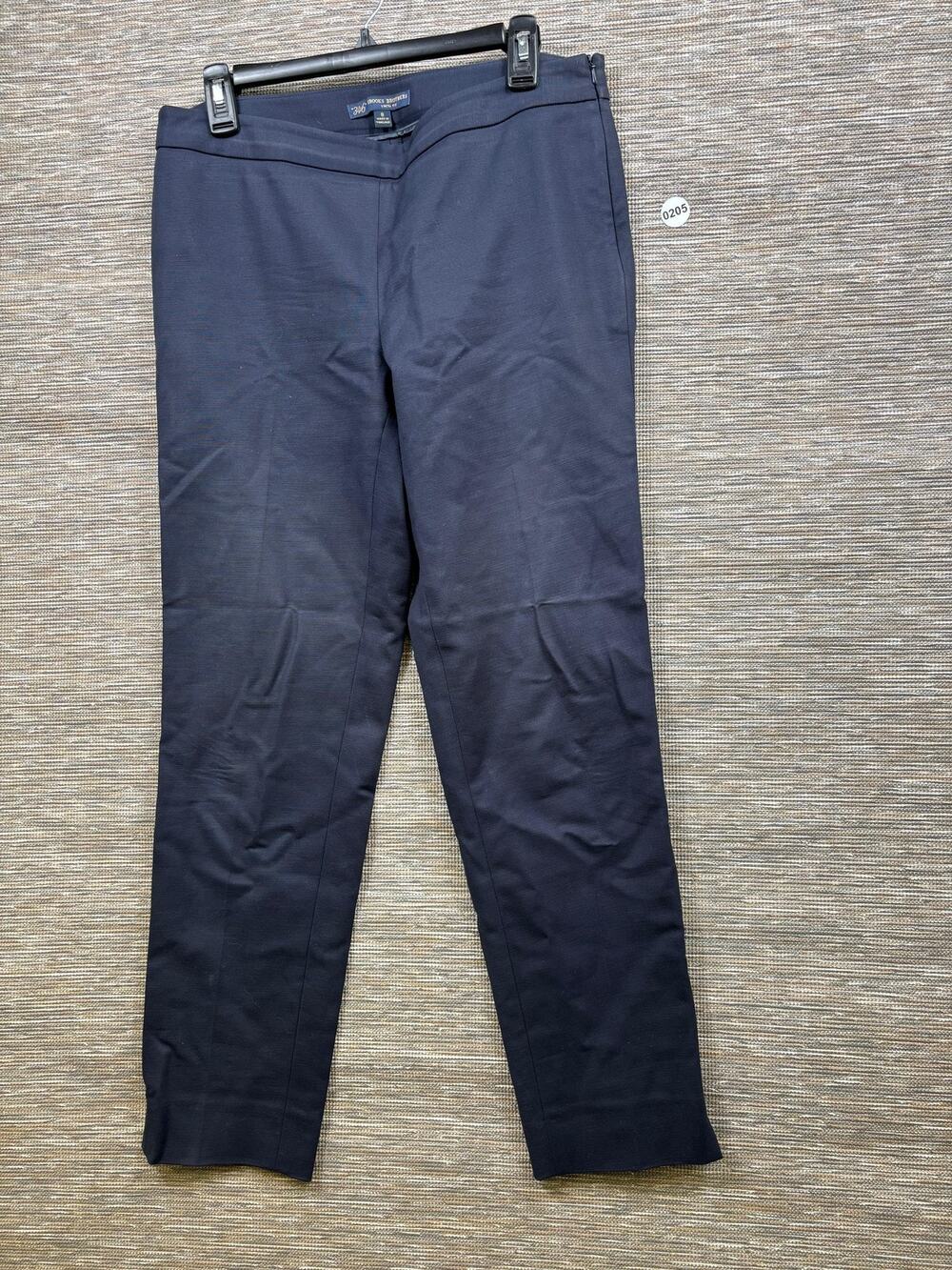 Brooks Brothers Dress Pants Womens 8 Blue Lucia Fit Slim Straight Stretch Twill